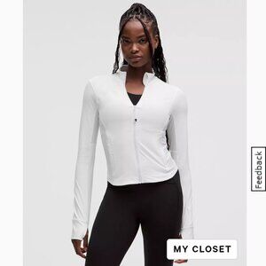 lululemon White Jacket Reflective Details